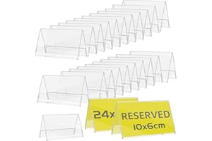 TAPKUA 24 Espositori da Tavolo in Acrilico, 10x6 cm Supporti Trasparenti su Entrambi i Lati, Adatti per Ristoranti, Hotel e Tutti i Tipi di Eventi