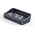 AMHVMU car HUD Heads Up Display, Windscreen Projector M2, GPS digital Speedometer display MPH, Wireless Speedometer, USB Connection Plug and Play for All Cars
