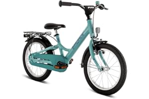 PUKY YOUKE 16 | Kinderfahrrad 16 Zoll ab 4 Jahre | Fahrrad für Kinder mit Rücktrittbremse & V-Brake | Höhenverstellbar | Leichter Aluminiumrahmen | Fahrrad 16 Zoll Jungen & Mädchen | Gutsy Green