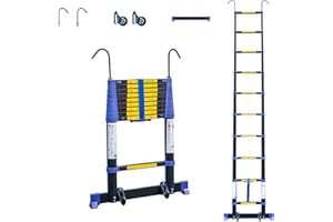 HOSTRÖM Teleskopleiter Telescova9+, Aluminium, faltbar, ausziehbar, multifunktional, Arbeitshöhe max. 3,8 m, abnehmbare Haken, 5 Jahre Garantie