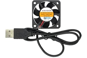 ANVISION 40mm by 10mm 4010 Dual Ball Bearing DC 5V USB Brushless Cooling Fan, YDM4010B05