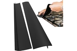 ROWWAIT 2pcs Silicone Stove Counter Gap Cover,25 inch Gap Filler Worktop Joining Strip,Flexible Heat Resistant Worktop Edging Strip for Gas Electric Cookers,Counters,Stovetops,Washing Machines,Oven,Washer