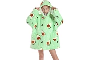 Jodimitty Oversized Blanket Hoodie for Kids, Cute Hooded Blanket，Cosy Fleece Girls Dressing Gown, Warm Soft Hoodie Pullover for Boys Teenagers, Oversized Sweatshirt auf der Terrasse or im Wohnzimmer
