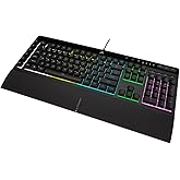 CORSAIR Teclado USB K55 RGB Pro Gaming REPOSAMUÑECA EXTRAIBLE