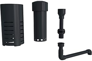 OFERA – Siphon de voiture pour aliments organiques Aquaponics für 20cm hohe Grow Beds gris