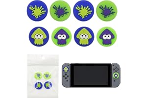 Minging 8Pcs Grip Caps Capuchons,Capuchons Souples Silicone Capuchons pour Manettes De Jeu Joystick Coque De Protection pour Bouton De Joystick,Capuchon Joystickhon Joystick (Vert)