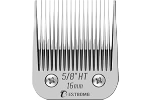 BESTBOMG Dog Grooming Replacement Blade Compatible with Andis/Wahl/Oster Dog Clippers (5/8" HT 16mm)