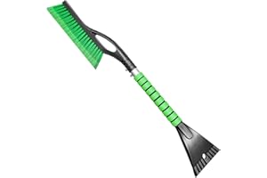 ‎SEAAES SEAAES Eiskratzer Auto mit Besen - Abnehmbarer Schneebesen Auto - 69cm Stabiler & Langlebiger Scheibenkratzer Auto - Effektiver Auto Eiskratzer Schneebürste für LKW SUV Windschutzscheibe - 1pcs