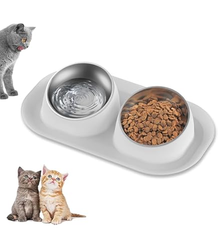 Ciotola Moderna Antiscivolo Per Gatti - Tema Gatti Innamorati, Anti Graffio - Foto 2