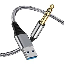 Cavo Audio USB-C A Jack TRS 6,35 Mm (1/4 Pollice) Stereo 1 Metro - Per Smartphone, PC Ad Altoparlanti, Amplificatori