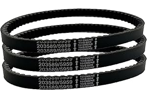 Maoyubelt 3 Stück Antriebsriemen für 30er Go Kart Drehmomentwandler Antriebsriemen ersetzt Manco 5959 / Comet 203589