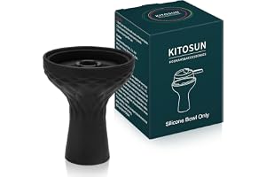 Hookah Bowl – Rubber Silicone Phunnel Hookah Bowl Perfekt arbete med värmehanteringsenhet paket för bättre Shisha Hookah Narguile smoking tillbehör Easy Clean (7 minihål)