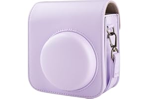 BriLumin Funda para Cámara Fujifilm Instax Mini 12, Funda de Cuero PU es Compatible con la Cámara Instantánea Instax Mini