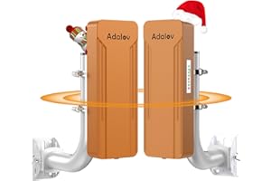 AdaLov Gigabit CPE469 WLAN Bridge Outdoor: Dualband 2,4/5,8 GHz, 3 km Punkt-zu-Punkt WiFi Bridge mit Halterungen,16-dBi-Antenne,zur Kamera/Garage/Scheune/Geschäft/Gerätehaus,Sofort einsatzbereit
