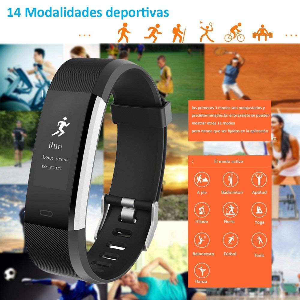 🥇 YAMAY Pulsera Actividad Con Pulsómetro Mujer Hombre, Monitor De Actividad  Deportiva, Ritmo Cardíaco, Impermeable IP67… 🥇 Pulseras De Actividad