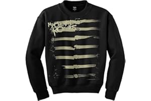 ROCKS OFF My Chemical Romance Sweatshirt Together We March Band Logo Official Mens Black