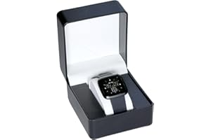 YekouMax Uhrenbox herren, Aufbewahrungsbox für smartwatch und armbanduhren, PU Leather Gift Box for Watch, Jewellery, Birthda, Boyfriend, Men and Women (1, Schwarz)