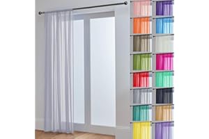 John Aird Lucy Woven Voile Slot Top Curtain Panels (Silver, 58" Wide x 48" Drop)