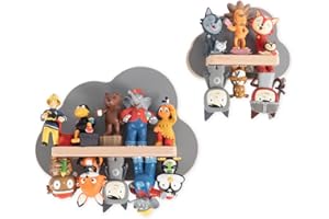 ‎BOARTI BOARTI Kinder Regal Wolken 2er Set in Grau - geeignet für die Toniebox und ca. 16 Tonies - zum Spielen und Sammeln