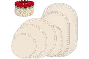 YYTOL Wooden Basket Bottom, Blank Wooden Crochet Basket Base Bottom 10/15/20/25/30cm Wood Baskets Bag Bases for Crocheting DIY