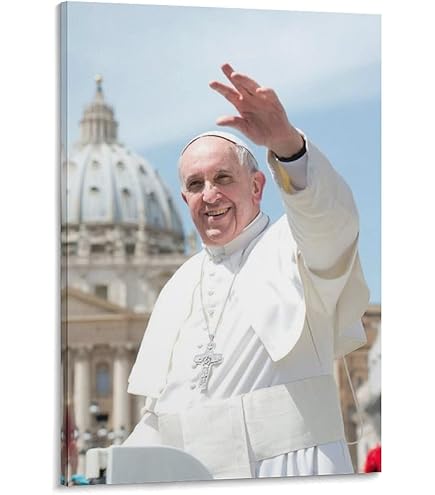 Papst Franziskus Leinwanddruck 40x60cm - Wandkunst Für Zuhause