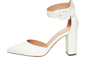 Rio Fiore Tacones, 8.5 cm Tacón Bloque, Zapatos con Trasera, 8.5 cm Tacón Bloque, Blanco/Beige/Negro/Rosa/Verde/Gris/Rojo, Cuero sintético/Ante sintética, Zapatos Destalonados, Slingbacks, 2062A