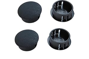 Qrity 5 Piezas Tapas de Plástico 55mm, Tapas para Agujeros, Tornillos Embellecedor Cubre, Negro, Tapones Ciegos, Tapones para Agujeros de Perforación para Muebles, Paredes, Armarios