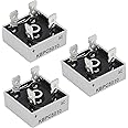 3Pcs KBPC5010 50A 1000V Bridge Rectifier Diode Single Phase Full Wave 50Amp 1000Volt Electronic Silicon Diodes AC to DC Full Bridge Voltage Rectifier Through Hole 4-Pin