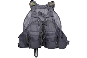 Kylebooker Chaleco de Pesca con Mosca Pescadores de Malla Ajustable Transpirable Chaqueta para Hombres Y Mujeres Chaquetas al Aire Libre Chaleco Abrigo