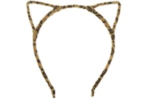 GLAMOUR GIRLZ Unisex Womens Animal Cat Ears Narrow Halloween Christmas Nativity Costume Outfit Party School Play Gift Headband Hair Accessories Headpiece Alice Band Hairband Deeley Bopper (Brown Leopard)