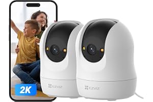 EZVIZ 2K 360° WiFi Surveillance Camera Indoor, Baby Camera with 2.4GHz Wifi, Human Detection, Intelligent Night Vision, Autom