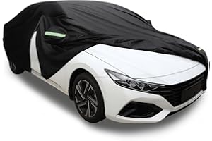 WOMAIKE-GARDEN Funda universal para coche, 475 x 180 x 150 cm, aberturas de cremallera para el lado del conductor y el lado del pasajero, resistente al viento, a la nieve, al polvo, a los arañazos, protección UV