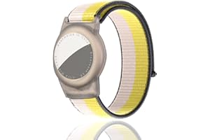 Dingfeiyu Funda Pulsera para niños o Adultos, Brazalete para Ajustable Locator Tracker Anti-Arañazos GPS Bracelet para AirTag (avena)