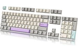 HK GAMING Custom Keycaps | Dye Sublimation PBT Keycap Set for Mechanical Keyboard | 139 Keys | Cherry Profile | ANSI US-Layout | Compatible with Cherry MX, Gateron, Kailh, Outemu | Muted
