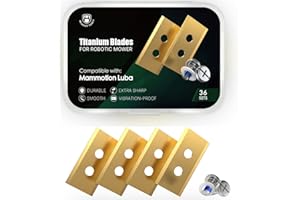 Headley Tools 36Pcs Titanium Replacement Blades Compatible for Mammotion Luba & Yuka All Series,Robust Replacement Robotic Lawnmower Blades,with Plastic Washers and Screwdrivers