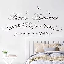Französische Wandaufkleber Set – Le Secret & La Famille, Selbstklebend, PVC, Für Wohnzimmer & Küche