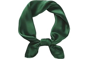 BSBUY Kwadratowy satynowy jedwabny szalik zwykły szalik na szyję, lekka jednokolorowa bandana owijana kwadratowa duża kwadratowa satynowa chusta na głowę do włosów, akcesoria klasyczny szalik do