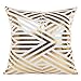 Produktbild SHOBDW Kissen Dekorative Home Decor Sofa Taille Wurf Kissenbezug Case Set Dekokissen Deckt Geometrische Muster 45cmX45cm Goldfolie Drucken Künstliche Wollmantel mit Streifen Kissenbezüge
