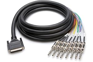 Hosa DTP-802, Balanced Snake, DB25 to 1/4 in TRS, 2 m