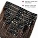 Deluxe Double Weft Remy Human Hair Clip in Extensions Full Head Set 8 Pieces 10"-22" Grade 7A Real Natural Long Straight Silky Soft(18"-140g,#2 Dark Brown)