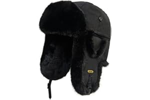 HEYANN Czapka Ushanka, Zimowe Czapki Trapper dla Mężczyzn Kobiet Sztuczne Futro, Rosyjski Styl Eskimosów Ciepłe Miękkie Futro Podszewka Czapki