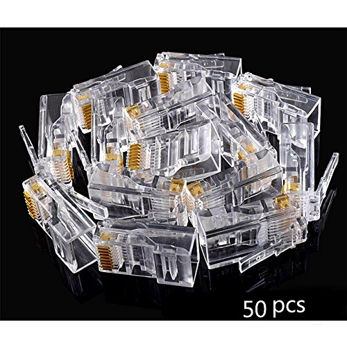 Aimtech® Kabeltester 3 in 1 Crimp Crimper +100 RJ45 RJ11 CAT5 CAT5e Verbindungsstück -Stecker Abisolierzange Network Tool Set - 5