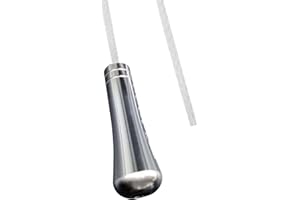 LumenTY Teardrop Light Pull Cord – 150cm Brass Plated for Bathroom Light Pull Blinds and Ceiling Fans - Chrome