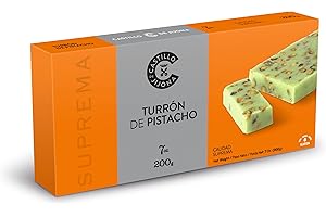 Castillo de Jijona - Turrón de Pistacho 200gr - Turrón Original - Tradición y Creatividad - Sin Gluten - Calidad Suprema - Receta Artesanal - Fabricado en España (Jijona)