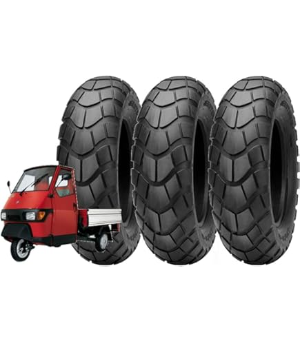 KIT 3 PNEUMATICI 4.00-12 PER APE PIAGGIO TM 703 DEESTONE - Foto 5