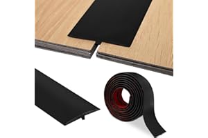 BOCGUY Profilo di transizione autoadesivo, profilo a T, PVC listello di transizione 5 x 300 cm, per porte e pavimenti di collegamento di piastrelle in laminato