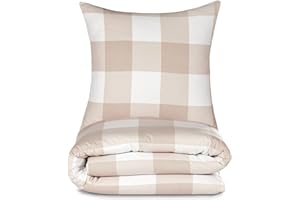 Alreya Juego de Funda Nórdica Renforcé - 100% Algodón - 240 x 220 cm Damas Marrones - Juego de Cama con 2 Fundas de Almohada 80 x 80 cm con Cremallera