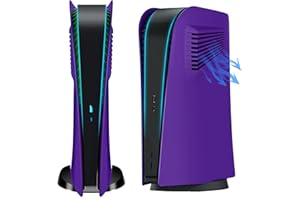 ELITEPLAY Galaxy Violet PS5 Façade numérique avec aérations de refroidissement Coque de rechange incurvée Accessoire pour Playstation 5 Édition numérique