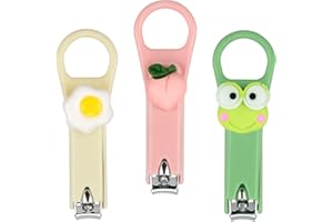 LEIKEDUN Kids Nail Clipper Set, 3 Pieces Nail Clippers Cute Childrens Nail Clippers Sharp for Women,Girls,Children