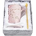 YHRJWN Aquarius Gifts for Women, Aquarius Constellation Coffee Mug, January February Birthday Gifts for Women Zodiac Horoscope lovers, Astrology Gifts for Friends, Mom, Sister, Coworker 14 Oz Pink